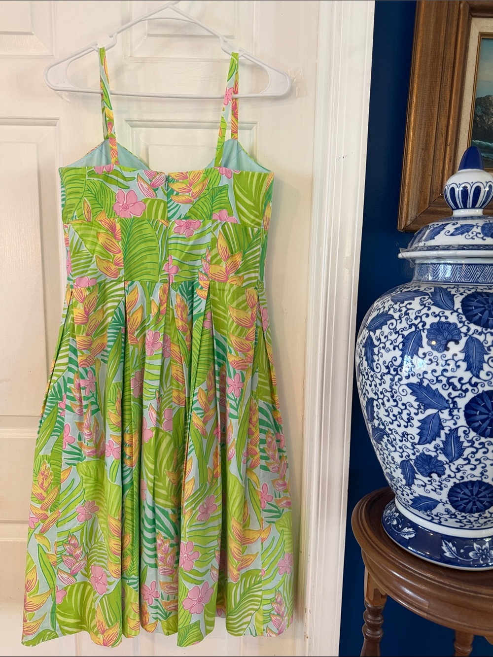 Vintage Lilly Pulitzer Botanical Garden Palm Fern Billie Dress Size 8 - Picture 5 of 8